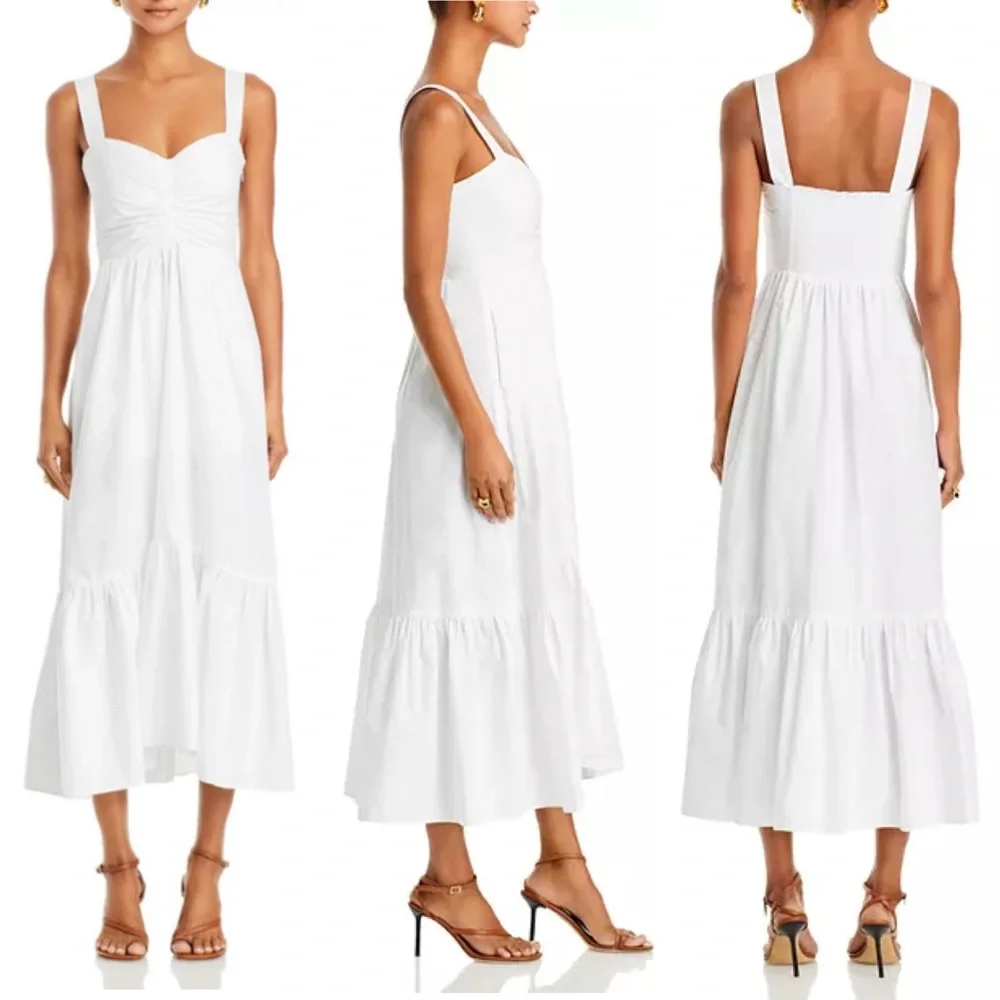 NWOT A.L.C. Lilah Cotton Midi-Dress in White Size 2 - Picture 1 of 16